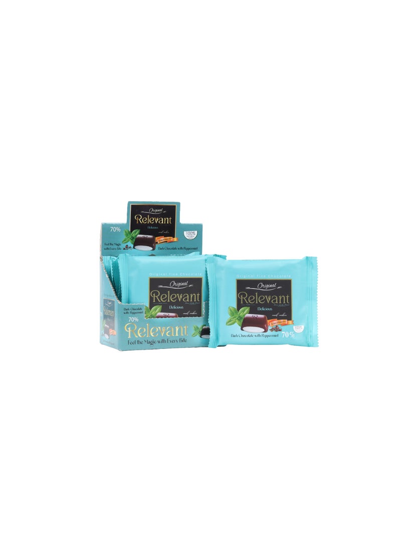 Relevant Bar Dark Mint Chocolate 70g - pack of 6 - Image 3